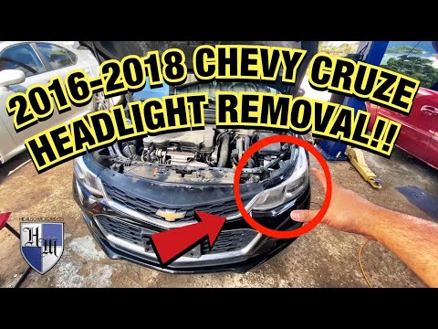 HOW TO REMOVE/REPLACE HEADLIGHT ASSEMBLY 2016-2018 CHEVROLET CRUZE FAST & EASY FRONT BUMPER REMOVAL