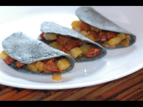 Tacos de papa con chorizo - Receta de Cocina al Natural