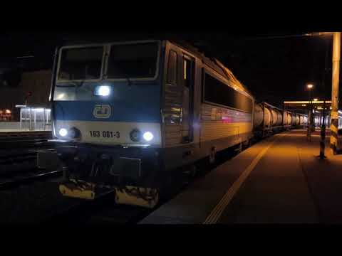 Odjezd nákladního vlaku z Ústí nad Labem hl. n. v čele s Peršanem 163 v ČD Nátěru