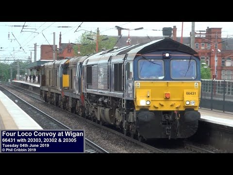 66431 with 20303/20302/20305 at Wigan - 04th June 2019