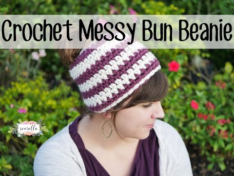 Crochet 1 hour Messy Bun Beanie | Sewrella