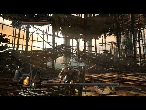 Dark Souls 2 pc gameplay GUARDIAN DRAGON boss fight easy 2nd try