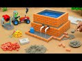 Amazing DIY Mini Tractor Build Mini Water Tank From Mini Bricks Science Project