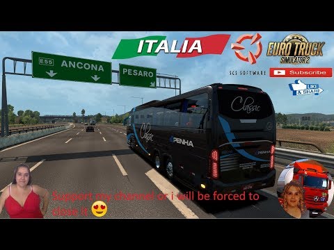 Euro Truck Simulator 2 (1.36) Bologna to Ancona DLC Bell'Italia Bus Mascarello Roma + DLC's & Mods