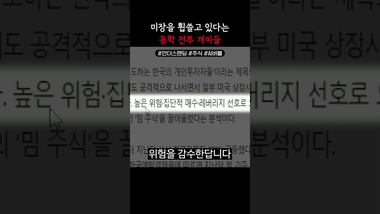 동학개미의 매운맛..