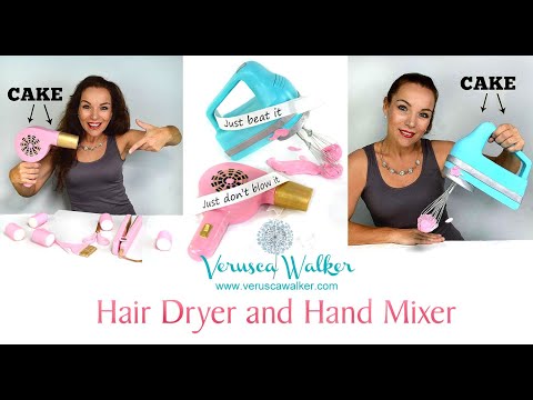 3D GRAVITY DEFYING INTERACTIVE CAKE HAIRDRYER & KITCHEN MIXER CAKES
