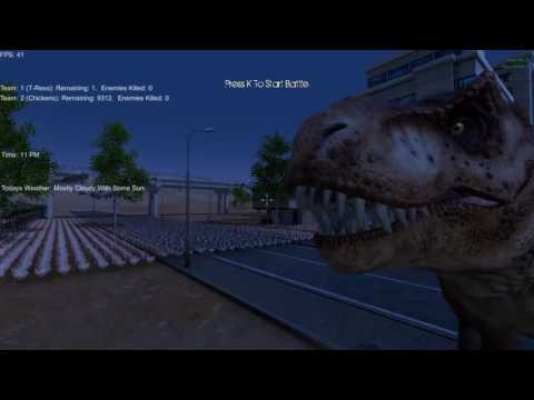 10000 Chicken vs T-Rex - Ultimate Battle Simulator