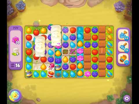 Gardenscapes Level 734 Completed