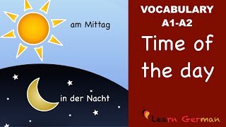 Learn German | German Vocabulary | Times of day | Tageszeiten | German for beginners | A1