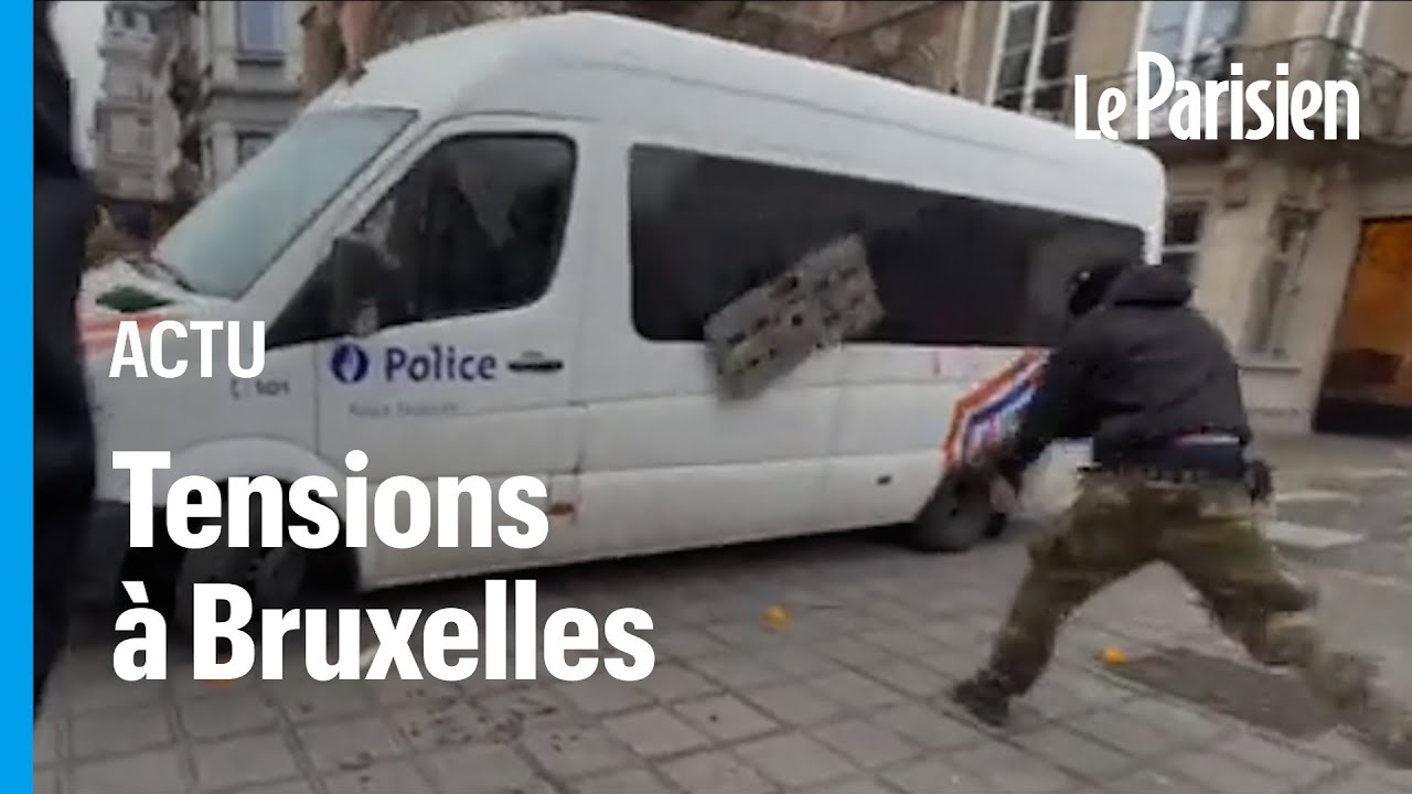 Grosses tensions en marge d'une manifestation contre les restrictions sanitaires à Bruxelles