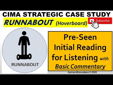 Runnabout Preseen Reading with Basic Commentary - CIMA Strategic Case Study (SCS) May & August 2020