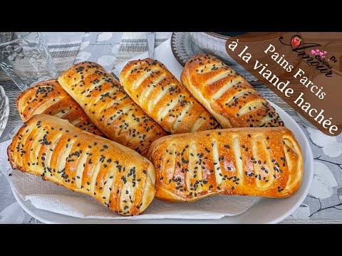 petits pains à la viande hachée, pains farcis pour ramadan