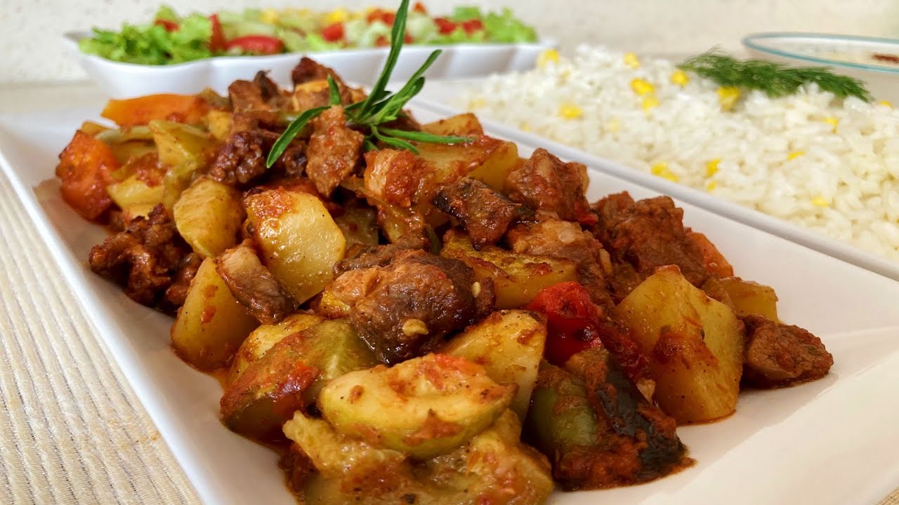 MİSAFİR AKŞAM YEMEĞİ MENÜSÜ 4 ÇEŞİT YEMEK TARİFİ- Ana Yemek ,Ara Yemek ,Cacık ,Salata ,Lezzet Geçidi