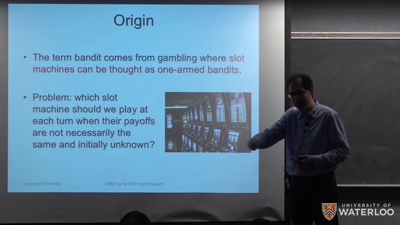 CS885 Lecture 8a: Multi-armed bandits