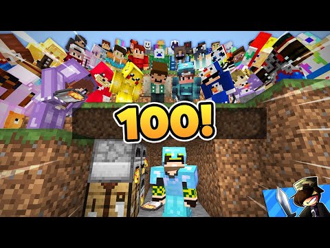 100 JÁTÉKOS MANHUNT a MINECRAFTBAN! 😲🔥