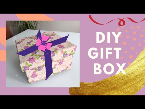 DIY - How to make a Gift Box using Cardboard - Gift Box Tutorial