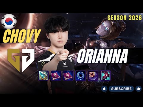GEN Chovy ORIANNA vs SYNDRA Mid - Patch 26.1 KR Ranked | lolrec