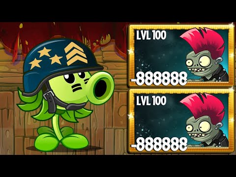 PvZ 2 Funny - Impunk Zombie Level 100 Max Speed Vs Every Plant Level 100
