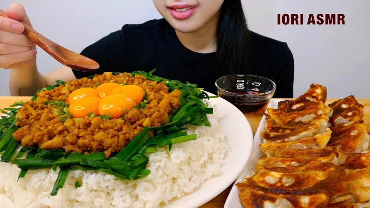【ASMR / 咀嚼音】背脂丼 Back Fat Rice Bowl 돼지 기름 【Eating Sounds】