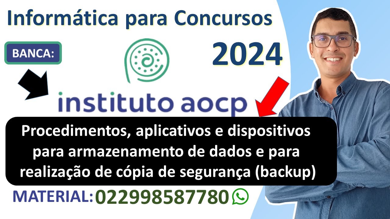 Procedimentos, aplicativos e dispositivos para armazenamento de dados | Banca Instituto AOCP | PMPE