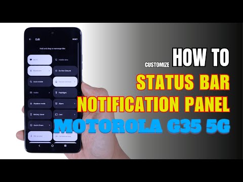 How to customize Notification Panel | Control Center | Status bar Motorola G35 5G
