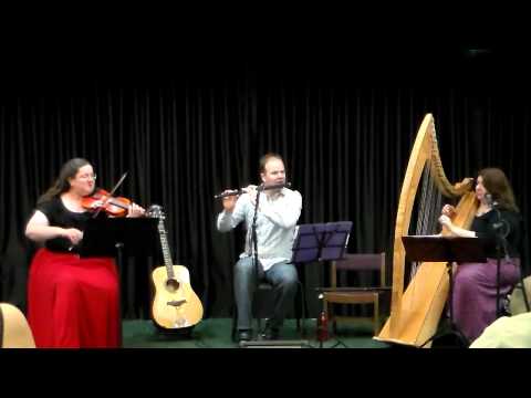 Canamara Celtic Trio with harp - Aaron Boat Song /The Swallowtail jig - Traditional Scottish/Irish