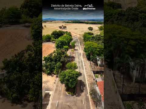 ESTRELA DALVA DISTRITO DE AMORINÓPOLIS GOIÁS, PROJETO VISÃO AÉREA - VISTA GERAL DO POVOADO.
