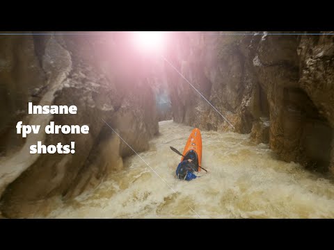 Kayaking down an epic micro gorge | Insane FPV Drone shots