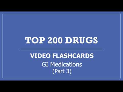 Top 200 Drugs Pharmacy Flashcards with Audio Pronunciation (Part 3 - GI Medications) PTCB PTCE 2021