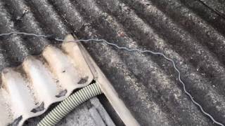 Insulating a super 6 fibro roof with cellulose fibre insulation - 1