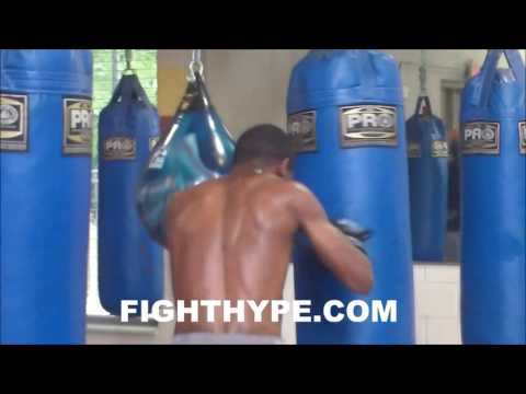 JAMEL HERRING LOOKS SHARP ON THE MITTS; WORKS THE HEAVY BAG AHEAD OF DENIS SHAFIKOV CLASH
