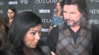 Diana Gabaldon and Ron Moore Outlander red carpet Comic Con 2014