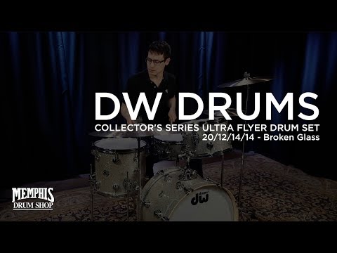 DW Collector's Series Ultra Flyer Drum Set 20/12/14/14 - Broken Glass