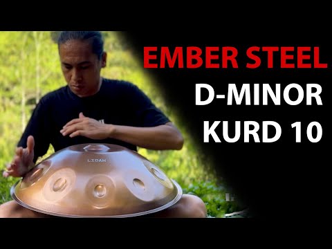 Ember Steel Handpan D-Minor Kurd 10 I LIDAH® Handpan