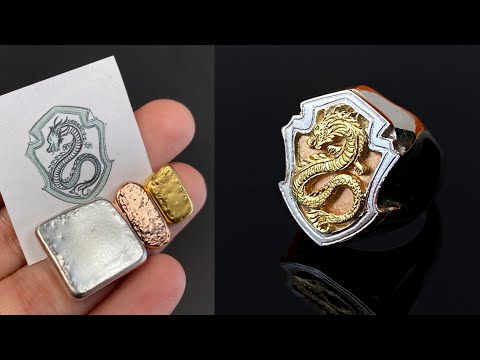 how to make a dragon ring - jewelry handmade