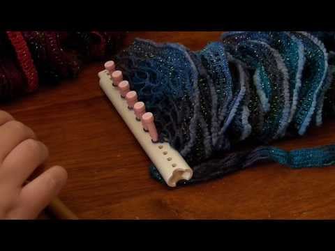 Leafy Loomed Ruffle Scarf Tutorial