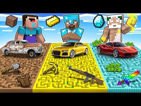 LABIRINTO NOOB VS LABIRINTO PRO VS LABIRINTO GOD! - MINECRAFT