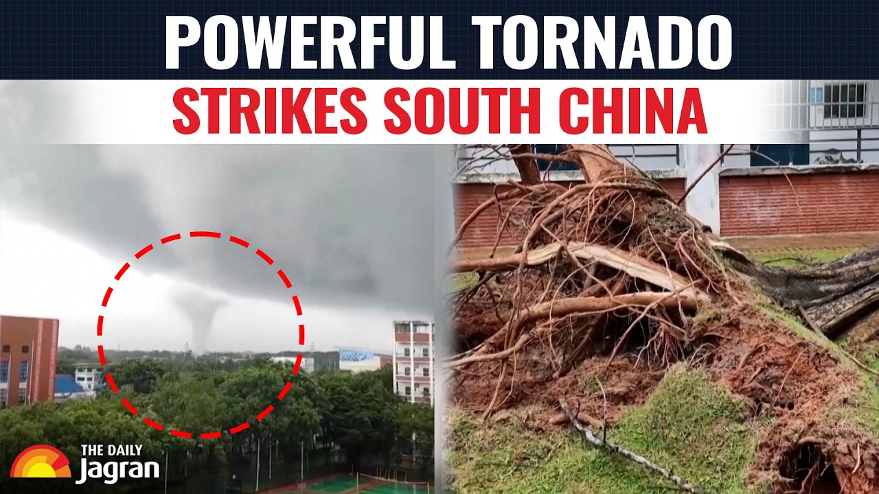 Massive Tornado Hits China School Campus | Tornado Blast In Wanning City