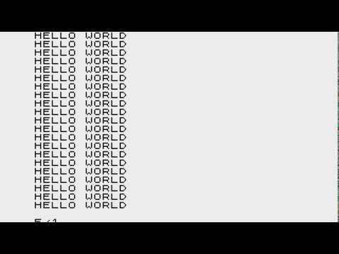 Hello World (ZX81/Timex-Sinclair 1000)