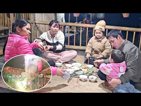 Thu's whole family had dinner together and set off fireworks to welcome the new year.