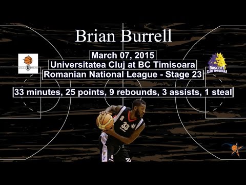 Brian Burrell - "U" Cluj at BC Timisoara HIGHLIGHTS