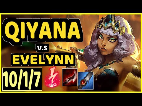 CINKROF (QIYANA) vs EVELYNN - 10/1/7 KDA JUNGLE GAMEPLAY - EUW Ranked GRANDMASTER