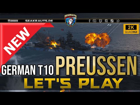 Replay - PREUSSEN [T10 BB] - Impressionen des neuen Schlachters!  - World of Warships [Deutsch]