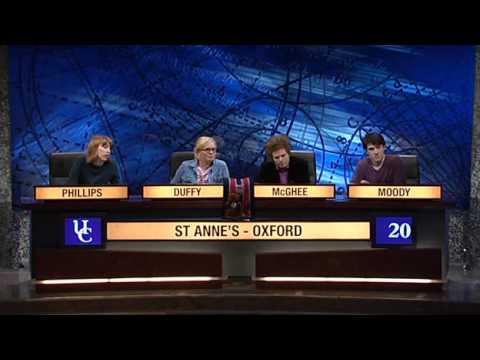 University Challenge - St. Anne's, Oxford vs. Pembroke, Cambridge