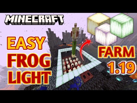Minecraft 1.19 All Colours Frog Light Farm | MINECRAFT