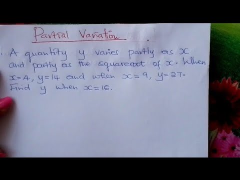 Partial Variation.Form3 Maths