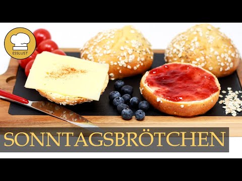Schnelle SONNTAGSBRÖTCHEN mit HAFERFLOCKEN