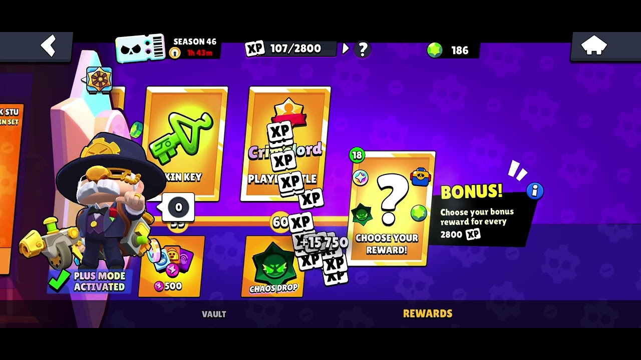 UNLOCKING THE BRAWLPASS PLUS IN BRAWLSTARS!!! #brawlpassplus #brawlpass #brawlstars #viral #video