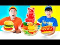 Jason and Alex play Gummy vs Real food challenge