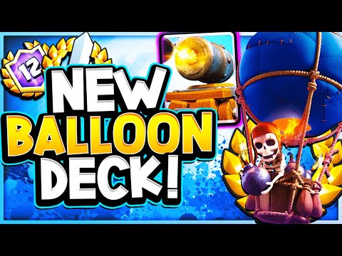 12 WIN GRAND CHALLENGE with NEW OP BALLOON DECK! - CLASH ROYALE